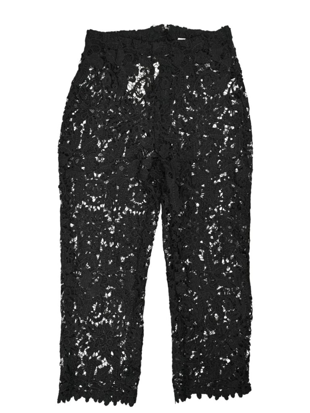 La Porte Gabrielle Lace Capri in Black